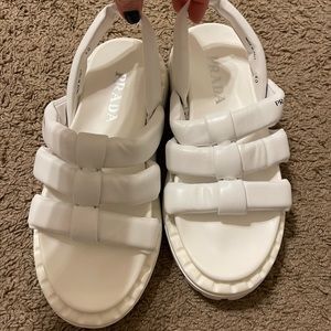 Prada strappy slingback sandal